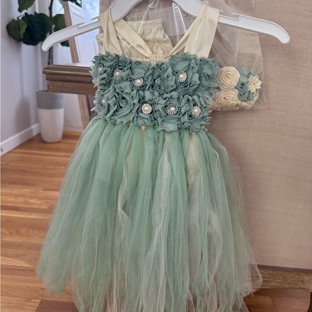 Ruffle Butts Cream and Yellow Tiered Sundress for Weddings